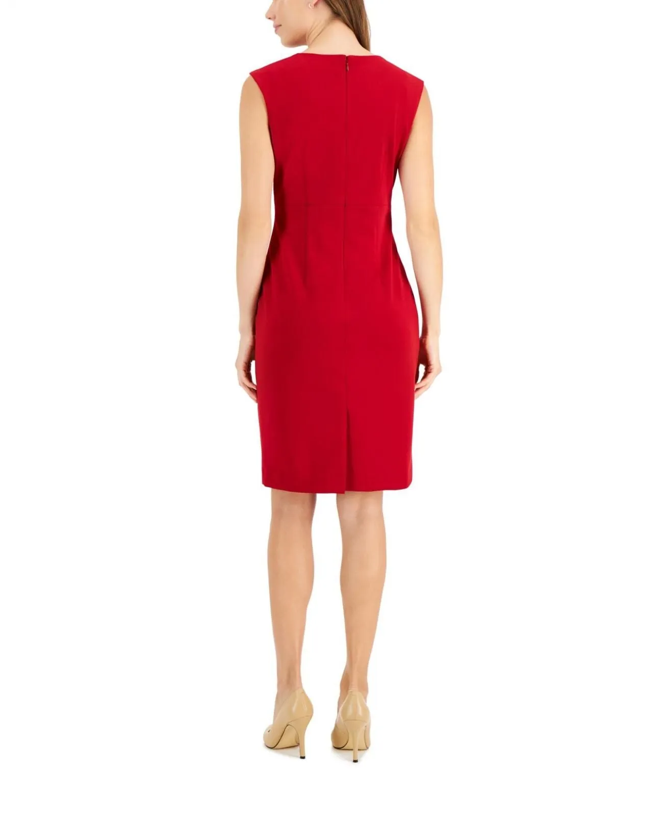 Kasper Women's Sleeveless Split-Neck Sheath Dress 10853745