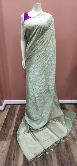Katan Banaras Saree W/Custom Blouse