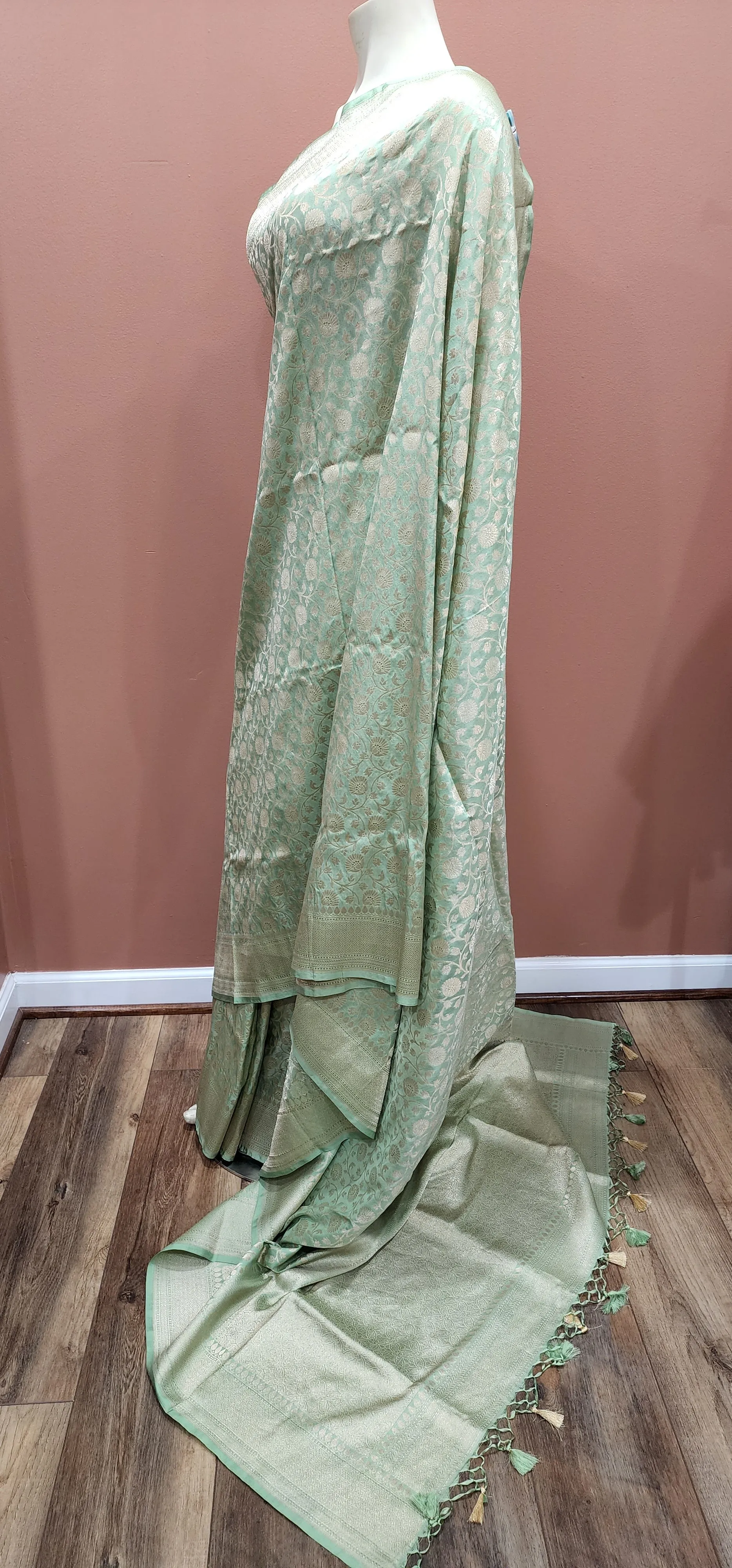 Katan Banaras Saree W/Custom Blouse