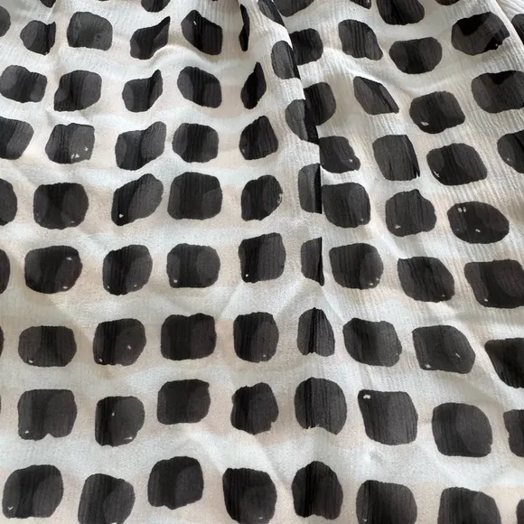 Kate Spade pink black and white knee length silk skirt.