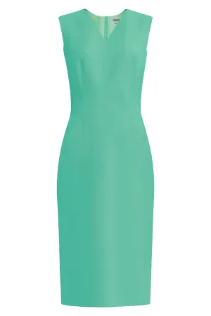 Kateri V-Neckline Mint Sheath Dress