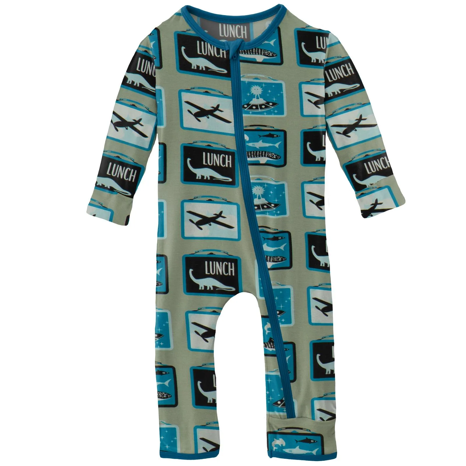 KicKee Pants Silver Sage Lunchboxes Coverall with Zipper