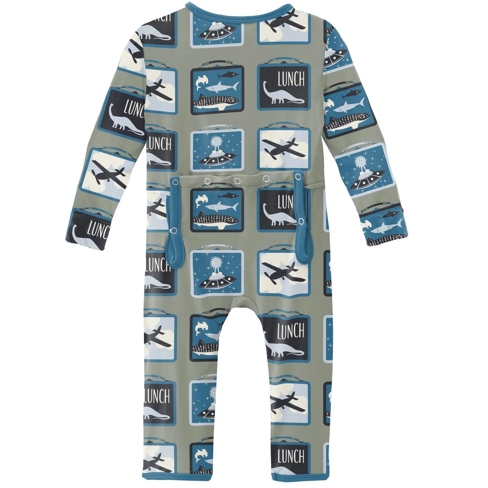 KicKee Pants Silver Sage Lunchboxes Coverall with Zipper