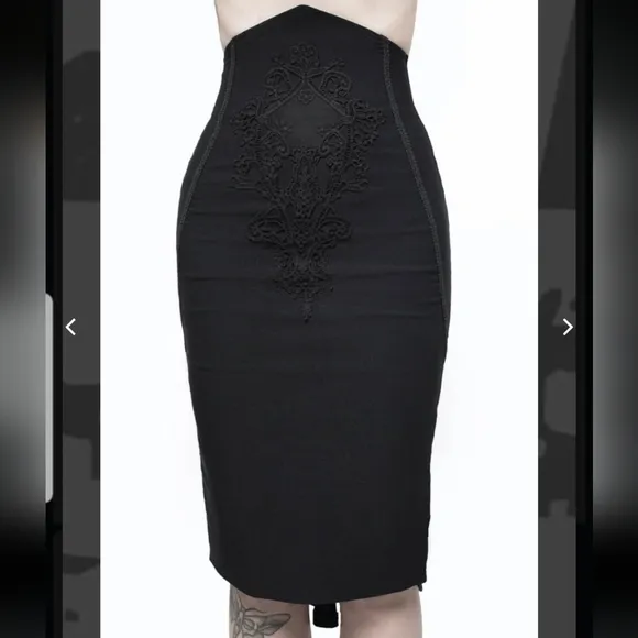 KILLSTAR GOTH WITCH SEXY PENCIL SKIRT CROCHET DARK WAVE STEAMPUNK DOLLS KILL HOT