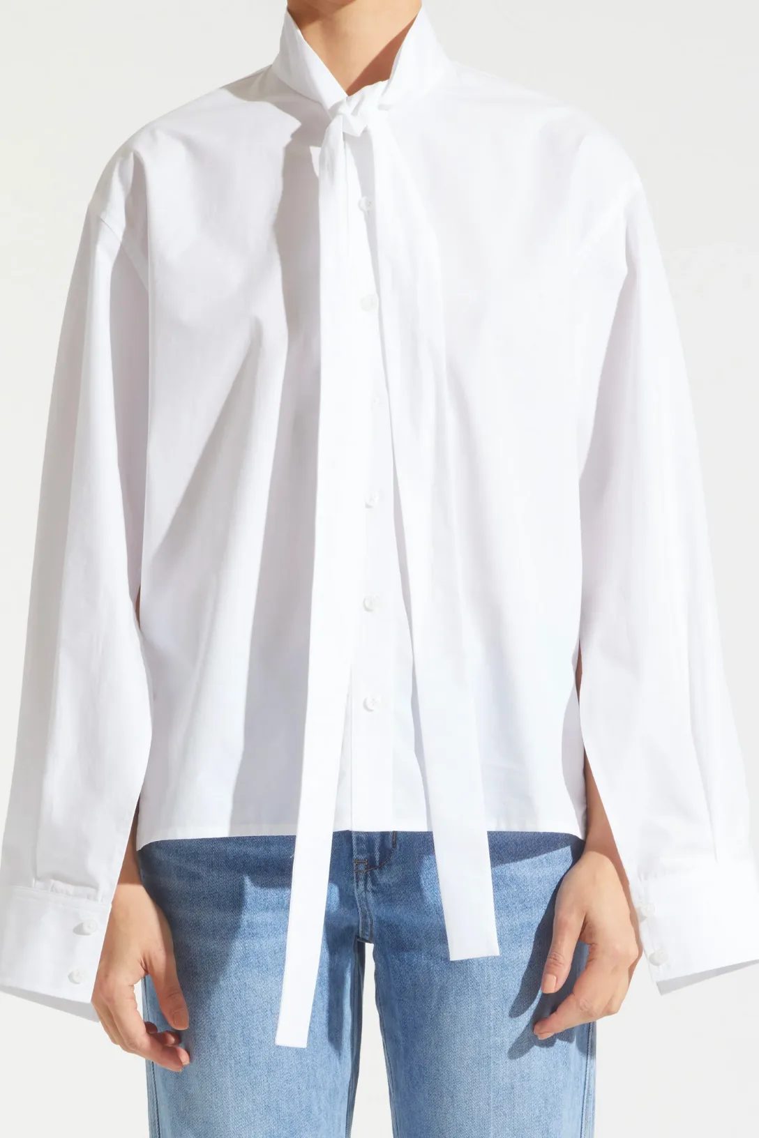 Kimberly Bow-Tie Blouse | White