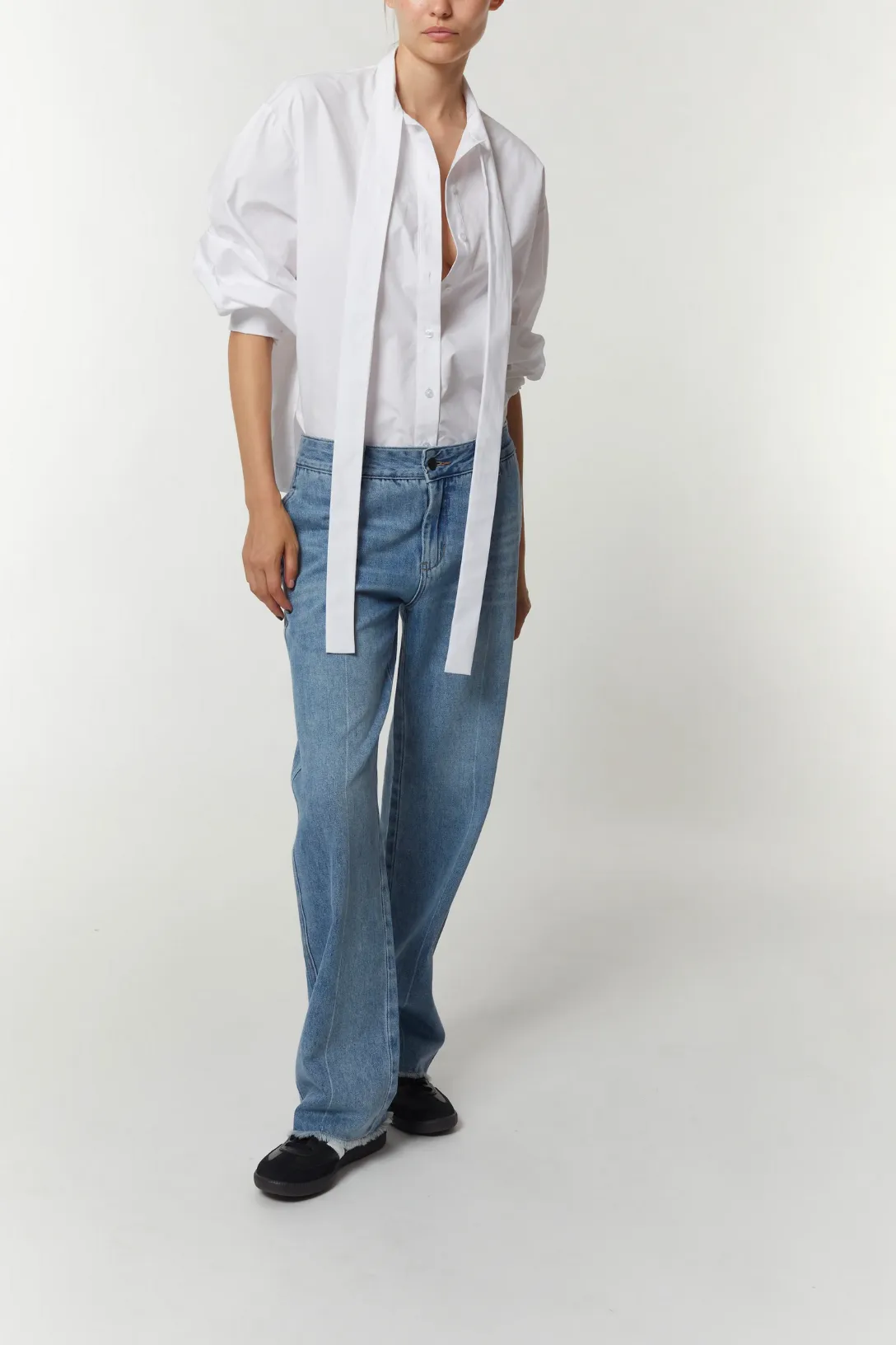 Kimberly Bow-Tie Blouse | White