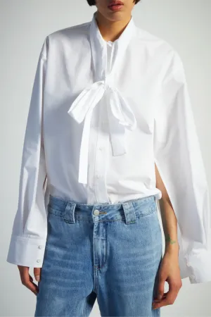Kimberly Bow-Tie Blouse | White