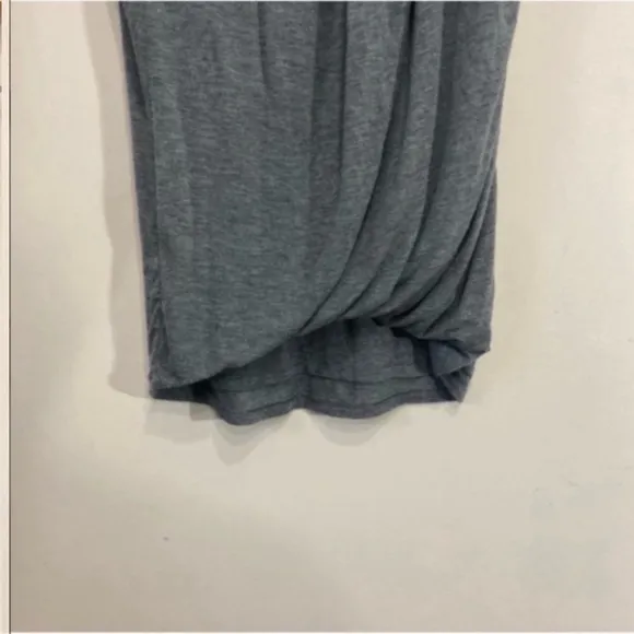 Kit &amp; Ace Amelia Pencil Skirt Side Draped Grey Black Stretchy Size 4