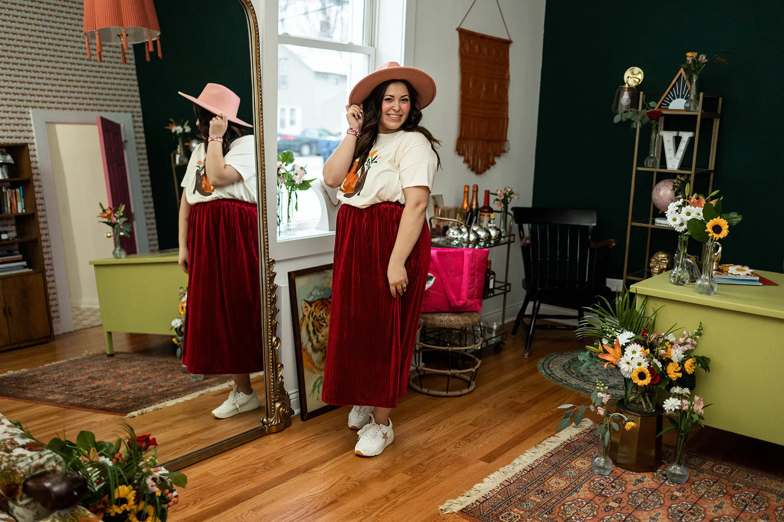 kitt skirt in burgundy
