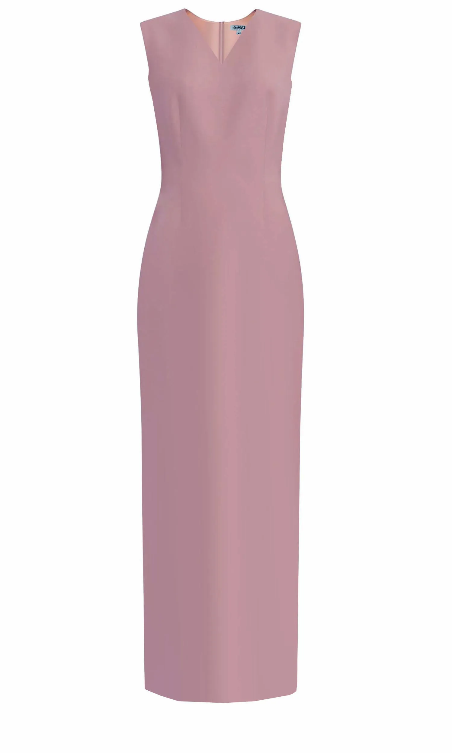 Kofi V-Neck Ankle Length Couture Sheath Dress