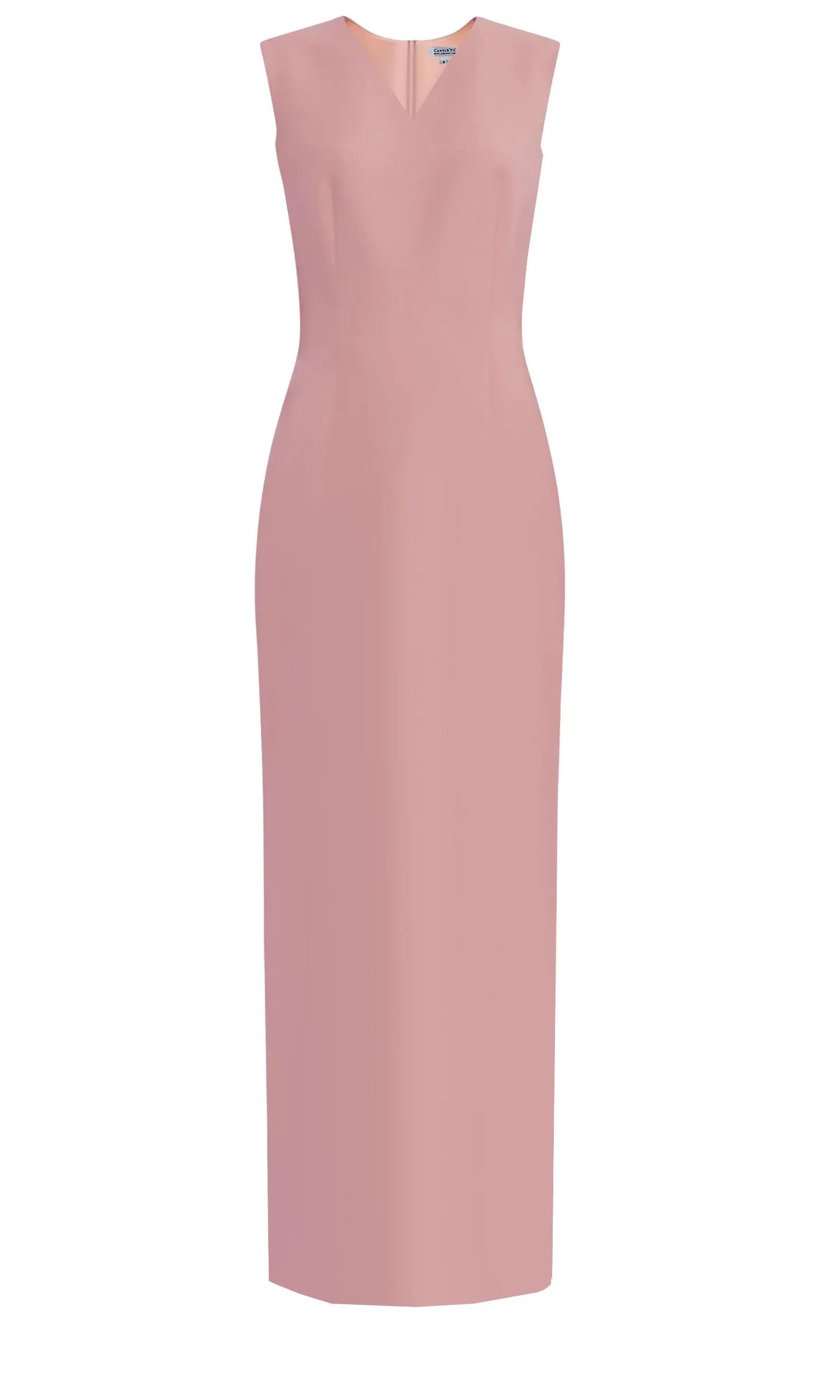 Kofi V-Neck Ankle Length Couture Sheath Dress