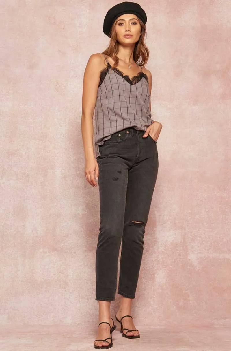Lace Trimmed Layering Cami