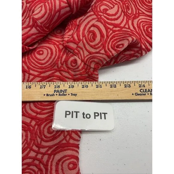 Lafayette 148 New York 2Pc Coral Swirls 3/4 sleeve Jacket &amp; Silk Top Set sz 12