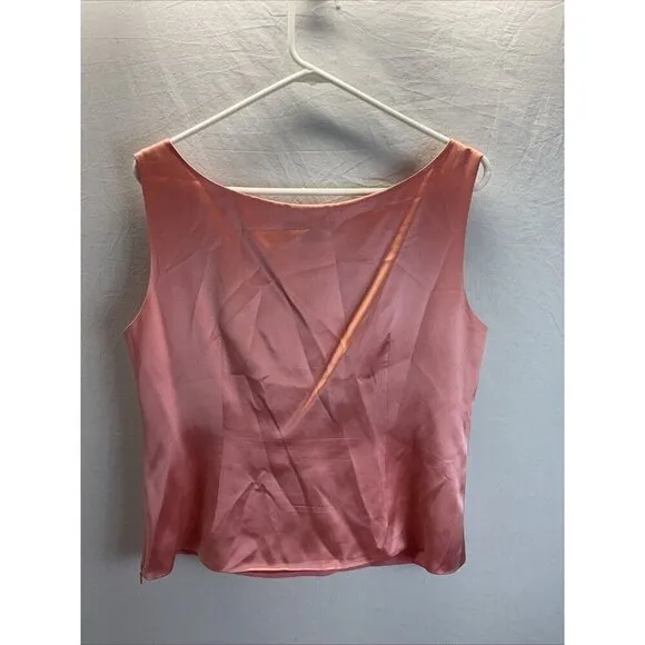 Lafayette 148 New York 2Pc Coral Swirls 3/4 sleeve Jacket &amp; Silk Top Set sz 12
