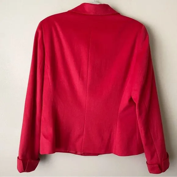 Lafayette 148 | Wool Angora Blazer Jacket Fall Holiday Red Size 10