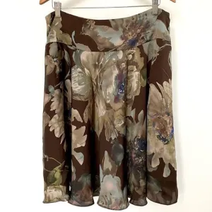 Lauren Ralph Lauren Floral Silk Skirt, Size 12