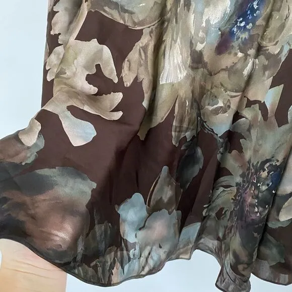 Lauren Ralph Lauren Floral Silk Skirt, Size 12