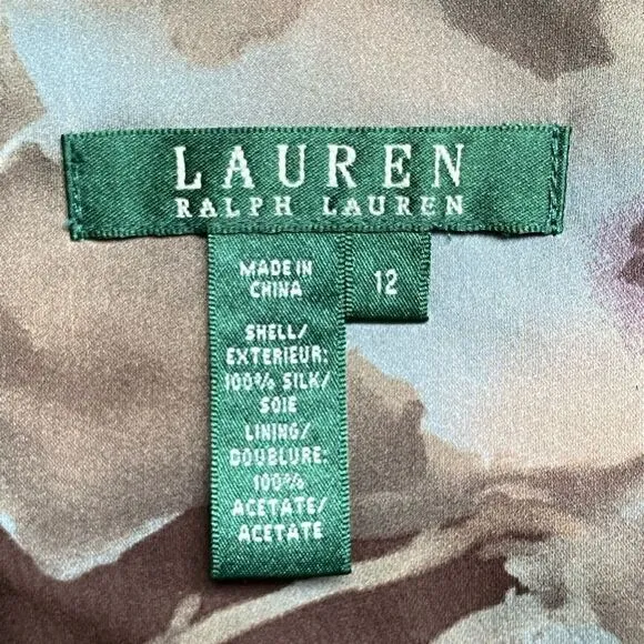 Lauren Ralph Lauren Floral Silk Skirt, Size 12