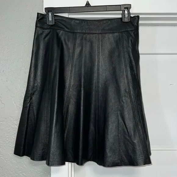 LEATHER WHITE HOUSE | BLACK MARKET SKIRT 6