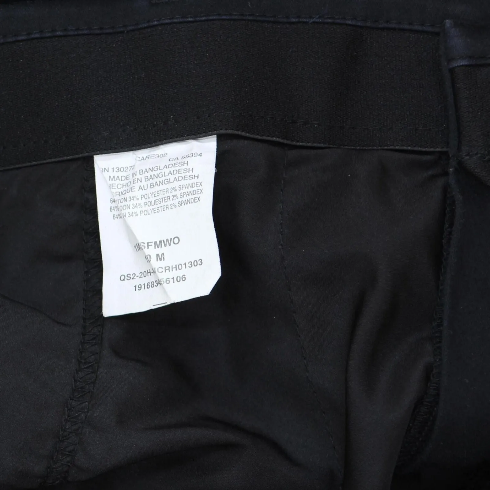 Lee Womens Regular Fit Straight Leg Mid Rise Stretch Pants Black 10
