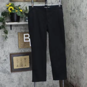 Lee Womens Regular Fit Straight Leg Mid Rise Stretch Pants Black 10
