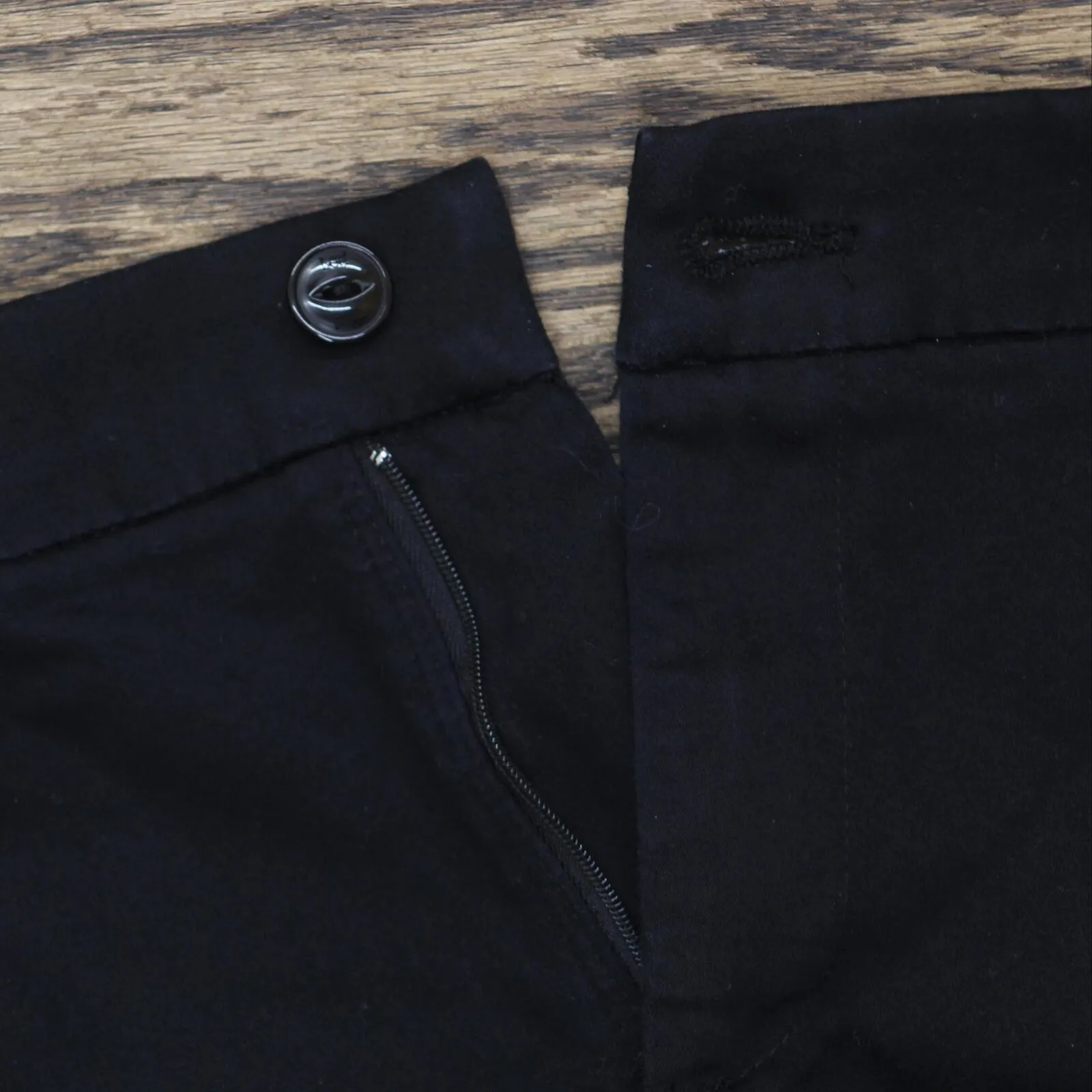 Lee Womens Regular Fit Straight Leg Mid Rise Stretch Pants Black 10