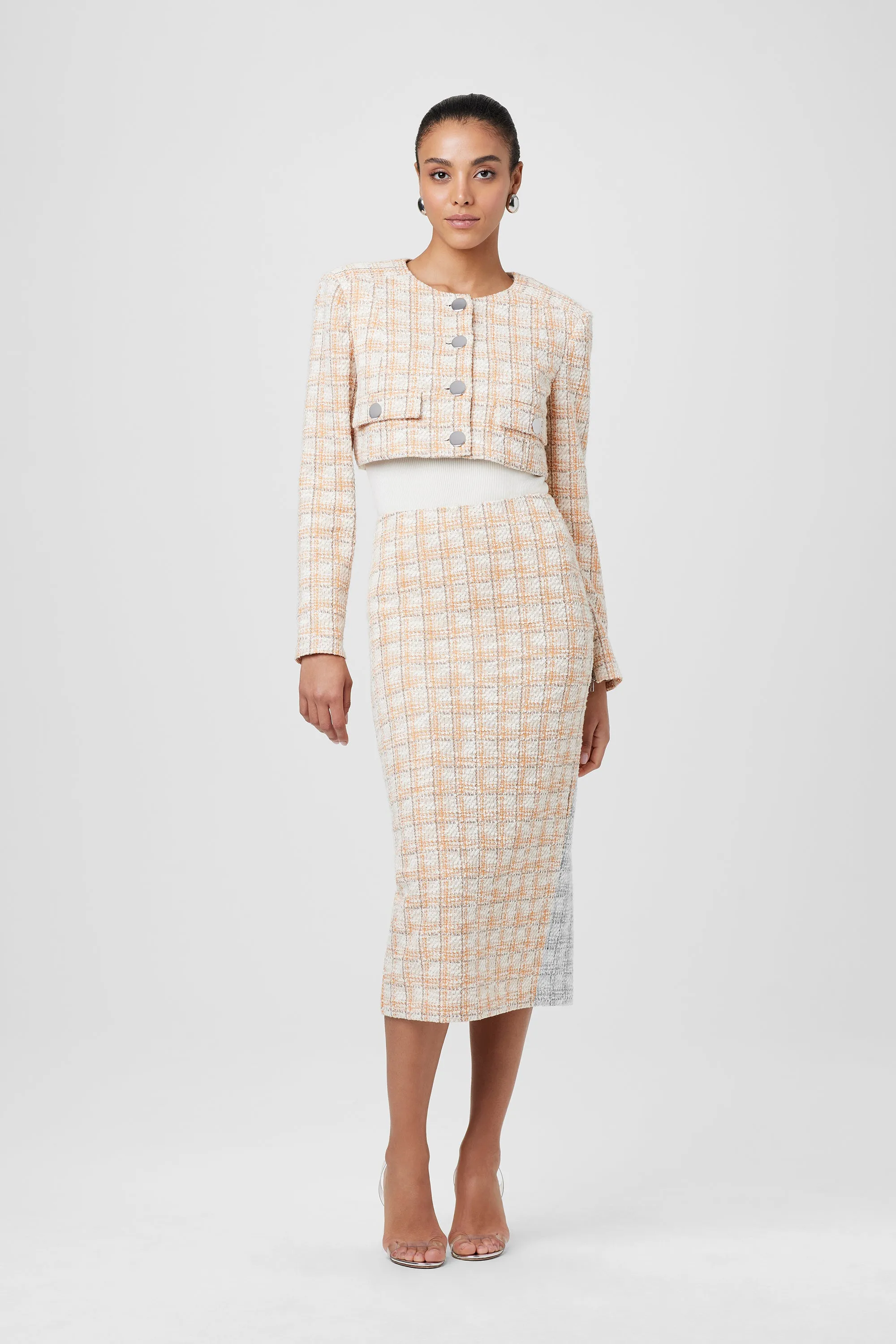 Leilani Pencil Skirt Mango Tweed
