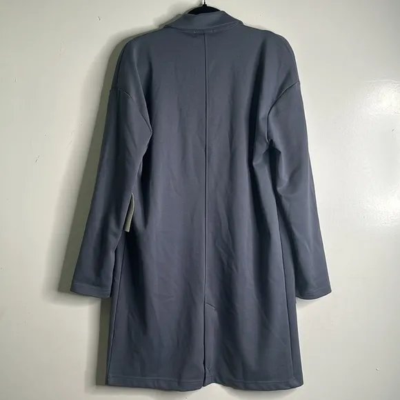 LEITH blue long blazer jacket size small open front