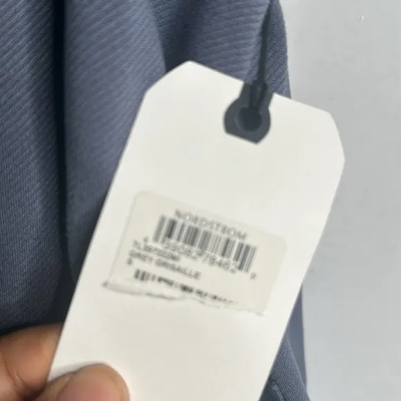 LEITH blue long blazer jacket size small open front