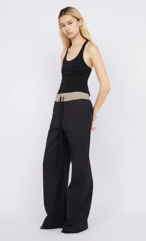 LEO CONTRAST PANT - BLACK/TAUPEE