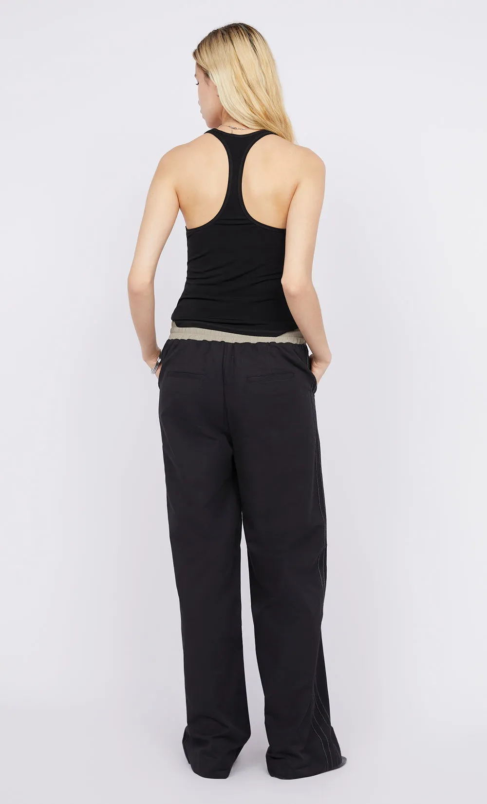 LEO CONTRAST PANT - BLACK/TAUPEE