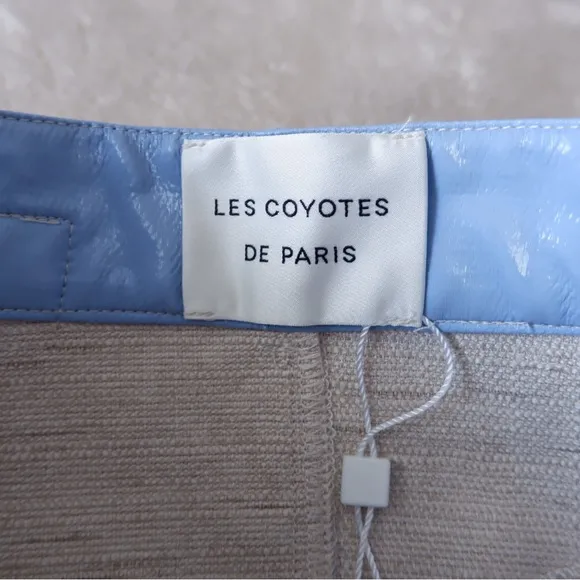 LESS COYOTES DES PARIS Puck PVC Blue Mini Skirt