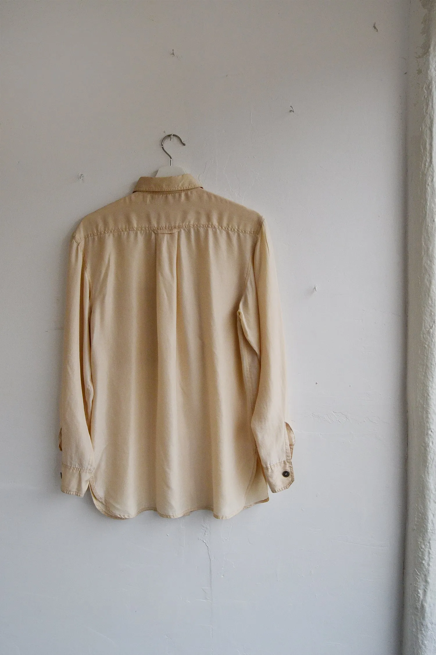 Light Tan Tissue Silk Blosue