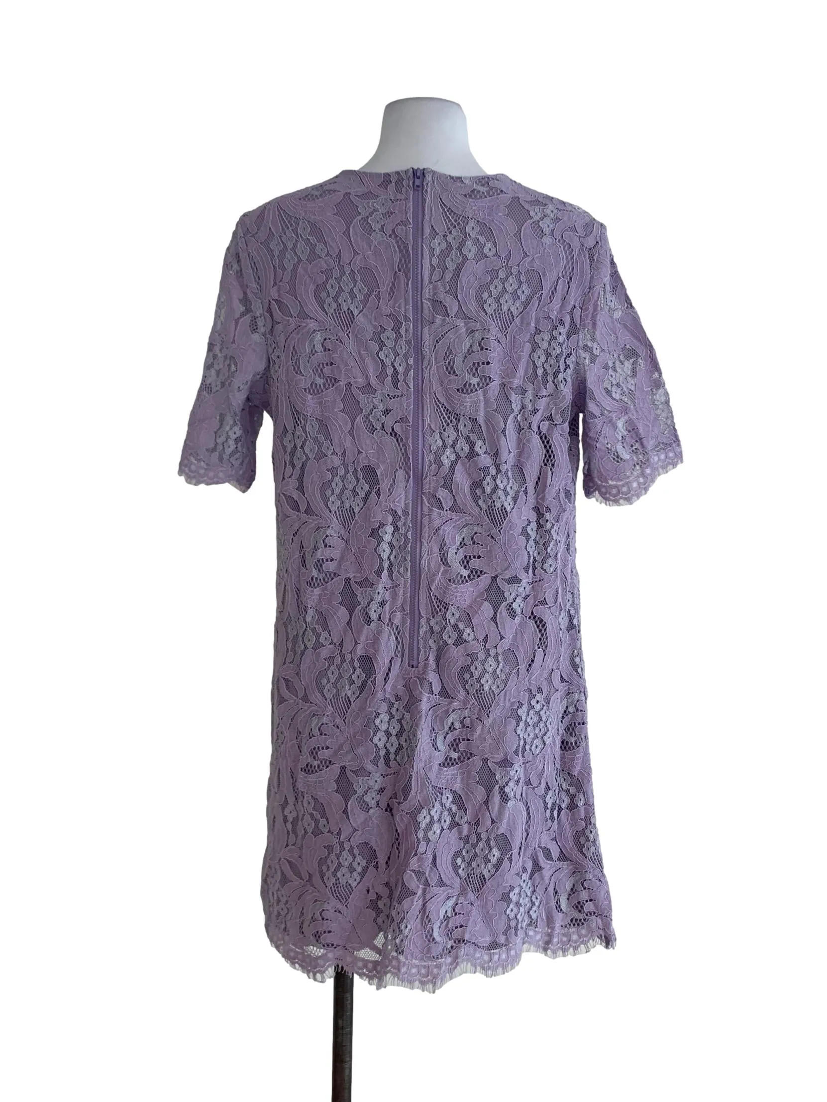 Lilac Purple Lace Sheath Dress