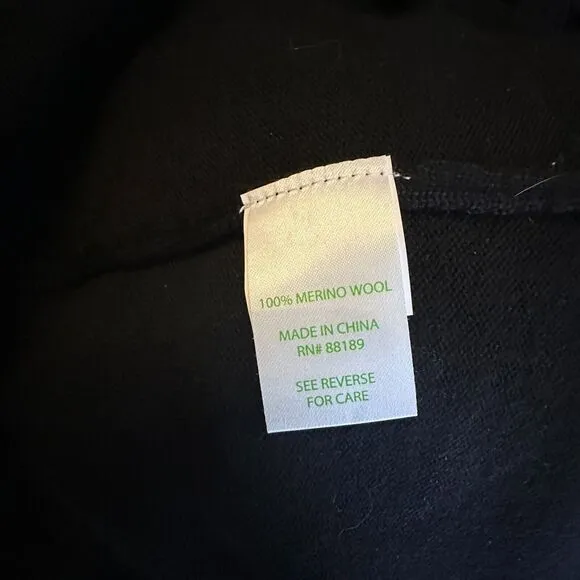 LILLY PULITZER Kariana Dress Womens S Black Crocket Merino Wool 3/4 Sleeve NWOT