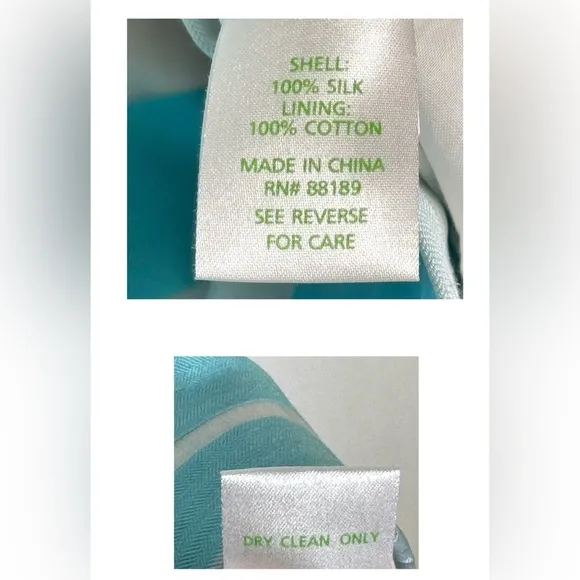 Lilly Pulitzer Kiera Blue Dress Wrapping Silk Organza Stripe Turquoise SZ 0