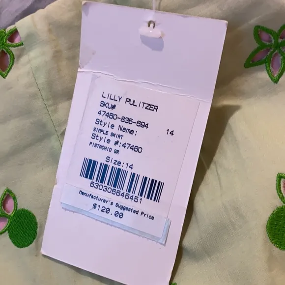 Lilly Pulitzer Lime Cherry Skirt