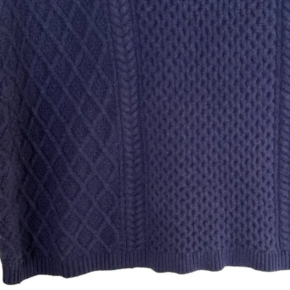 Lilly Pulitzer Lizona Cabled Sweater Skirt in Low Tide Navy Size Large