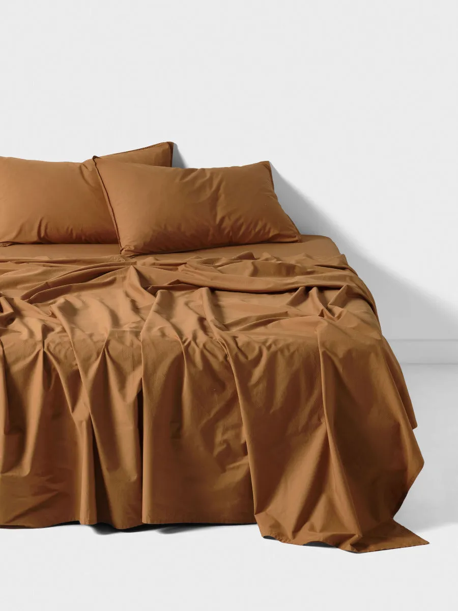 LINEN HOUSE TERRA CINNAMON SHEET SET