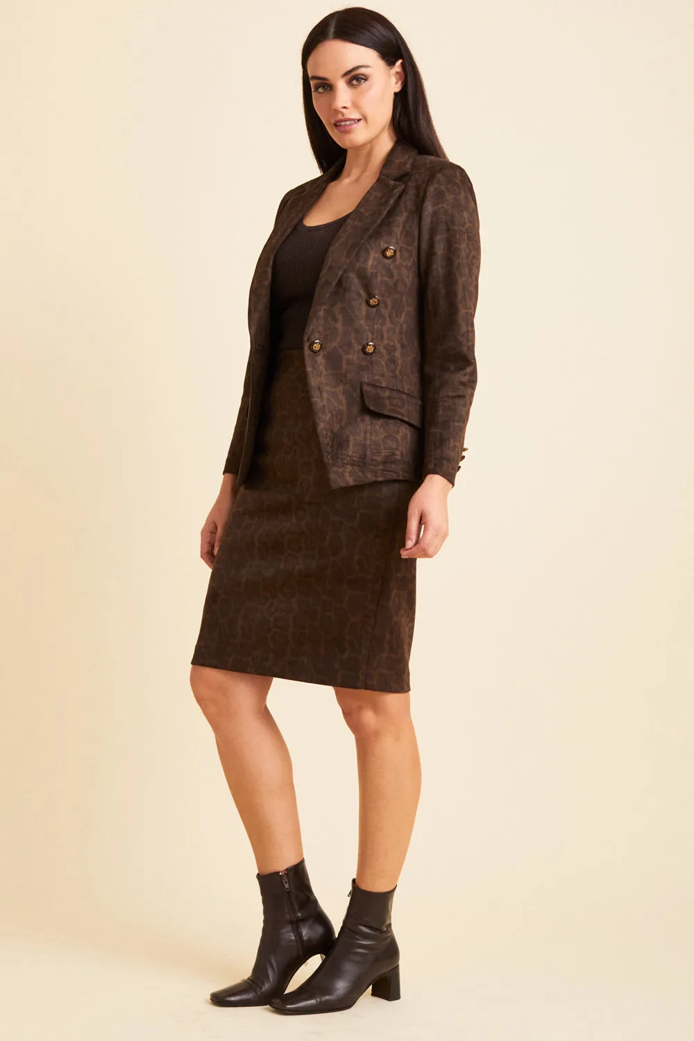 Logan Skirt - Cheetah Suede: FINAL SALE