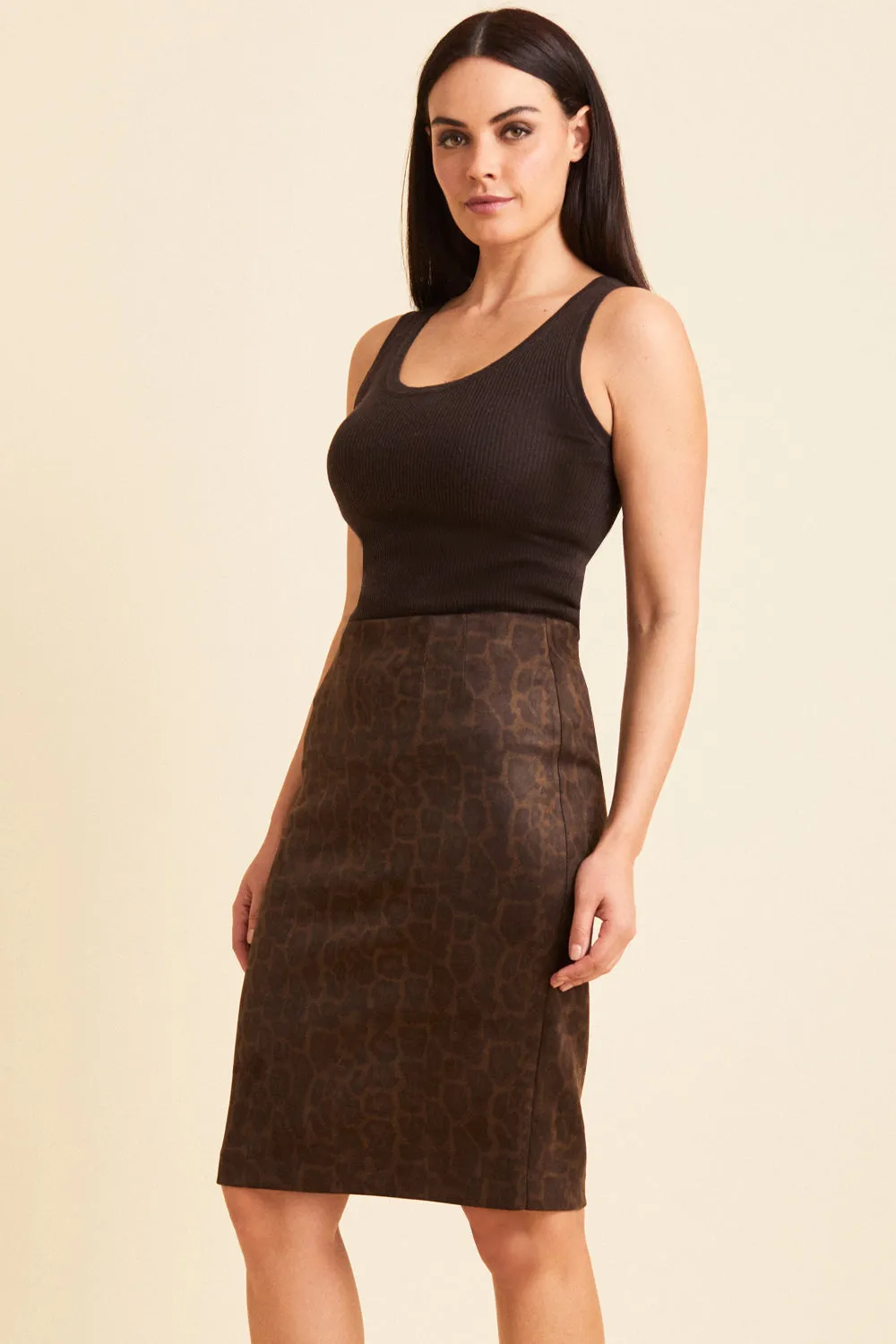 Logan Skirt - Cheetah Suede: FINAL SALE