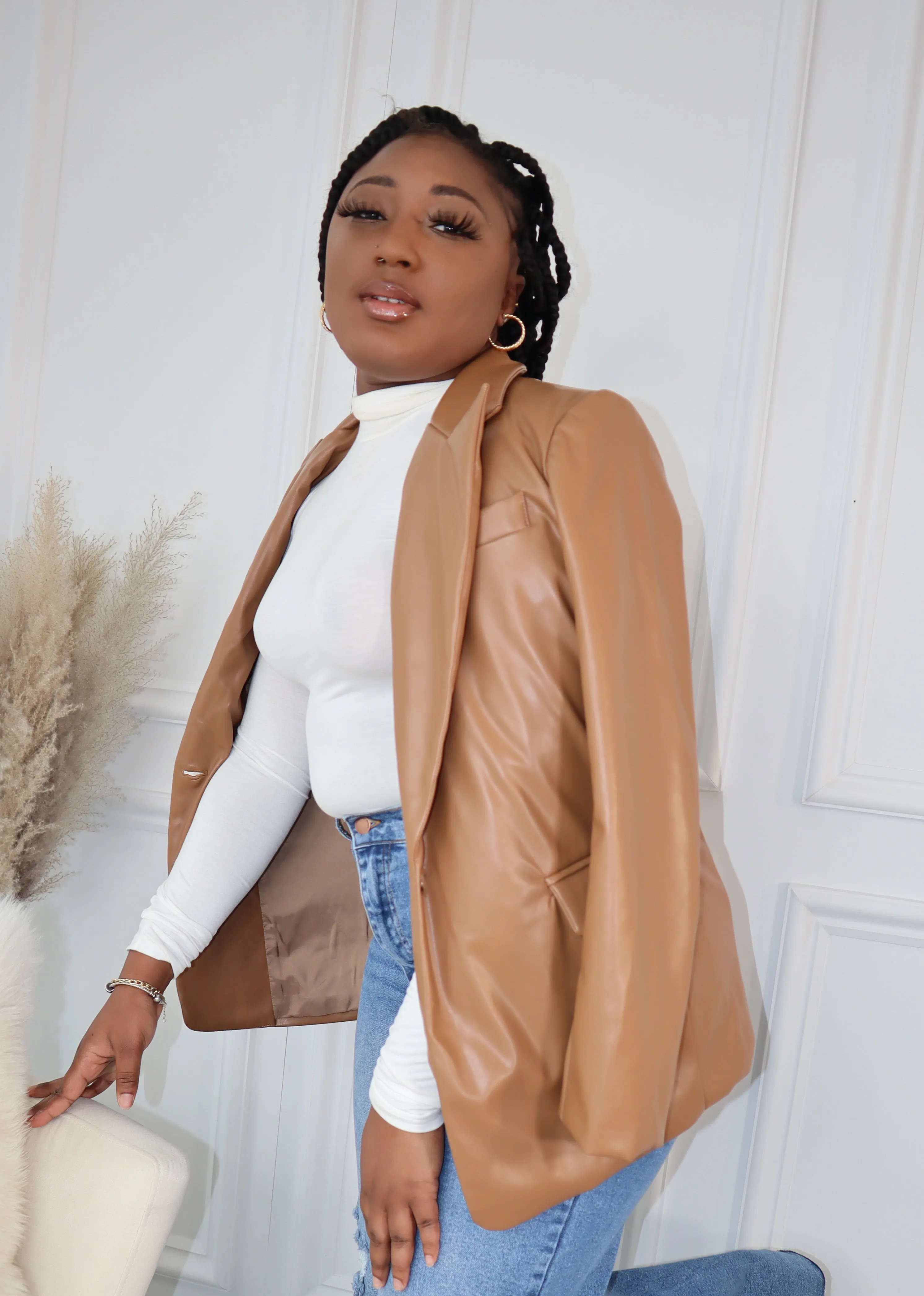 Luxe Leather Blazer