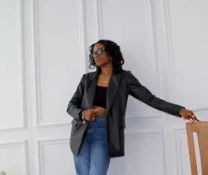 Luxe Leather Blazer