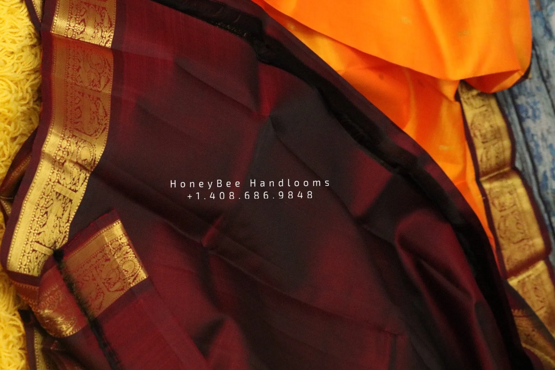 Lyte weight Pattu Sarees online,South Indian Sarees,Pure Silk Sarees,Kanjivaram Saree,kanchi pattu saree,Zari saree,orange saree - NIHIRA