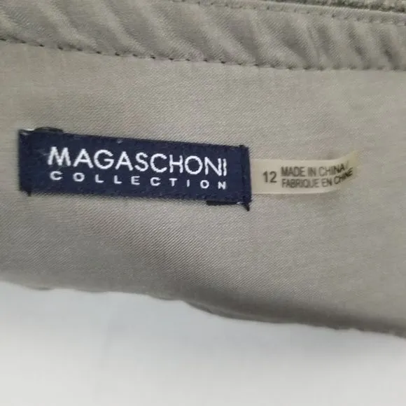 Magaschoni Collection Wool Embroidered Pencil Skirt Size 12.  0072