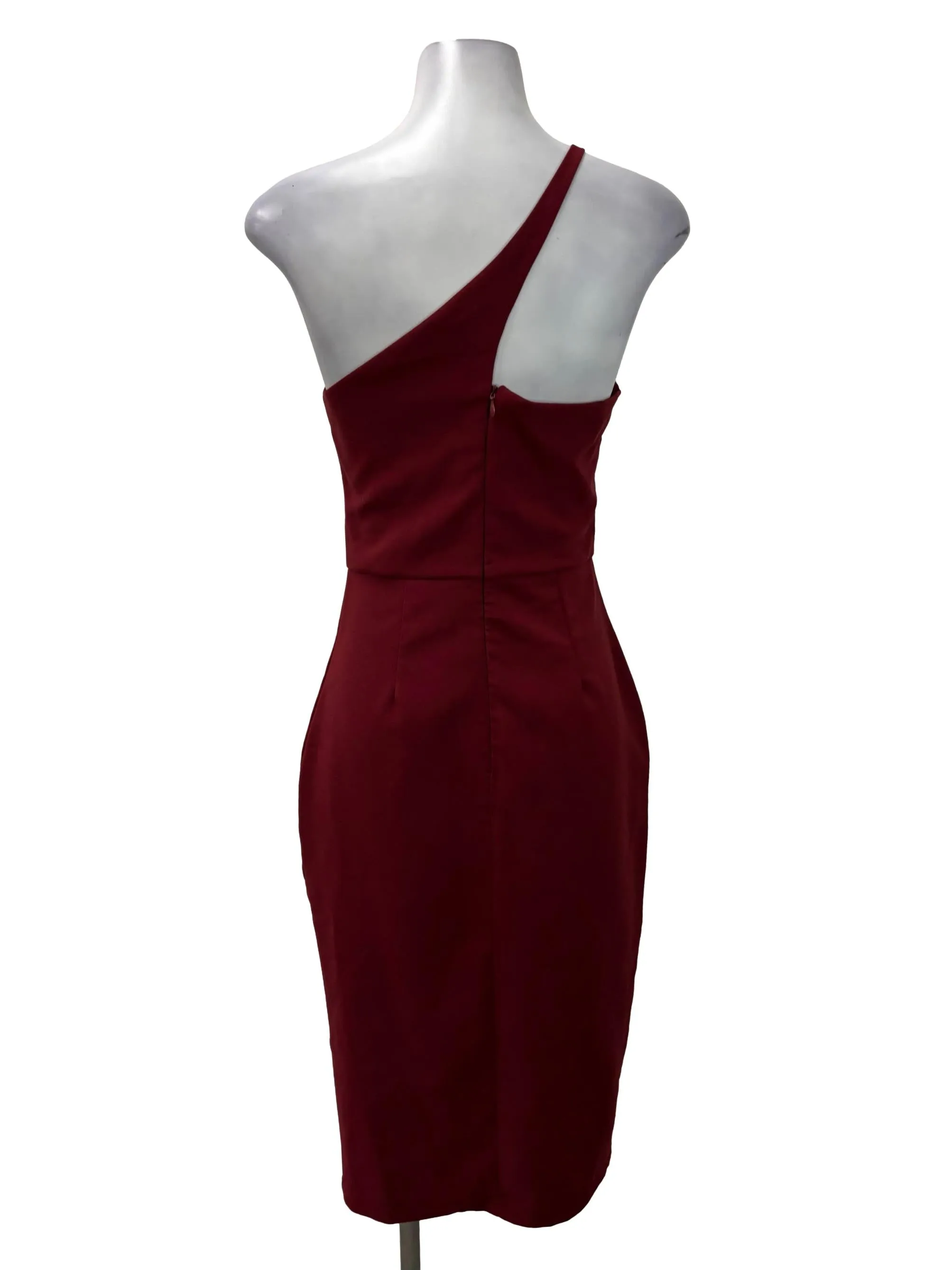 Maroon Toga Bodycon Mini Sheath Dress