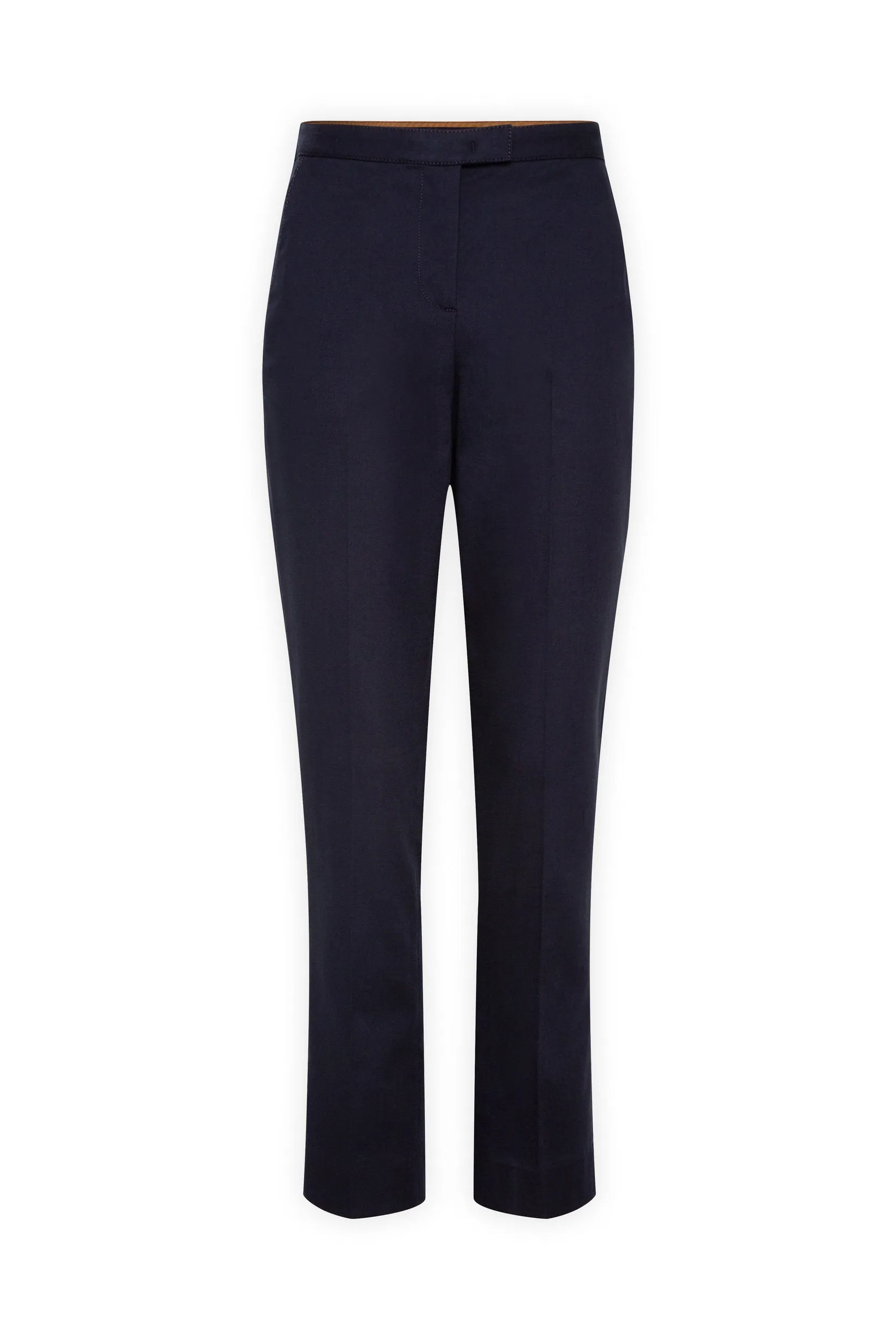 MARZIA STRAIGHT-LEG STRETCH COTTON PANTS