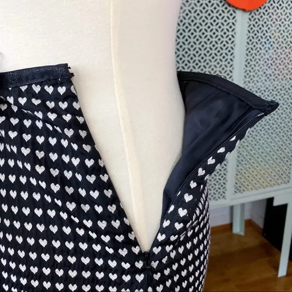 Max Studio Heart Print Jacquard Skirt