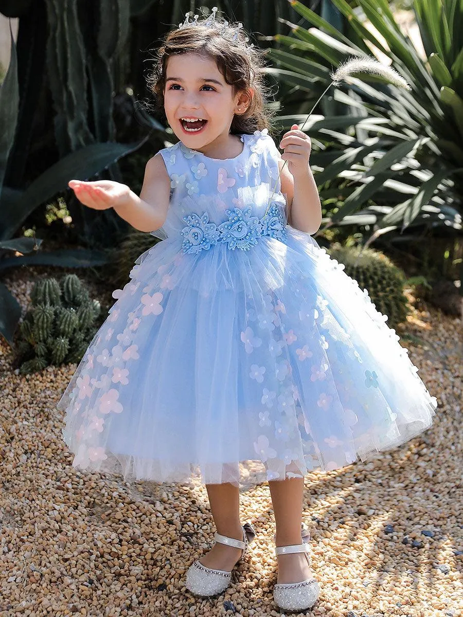 Mesh Flower Baby A-line Princess Dress MKD1013