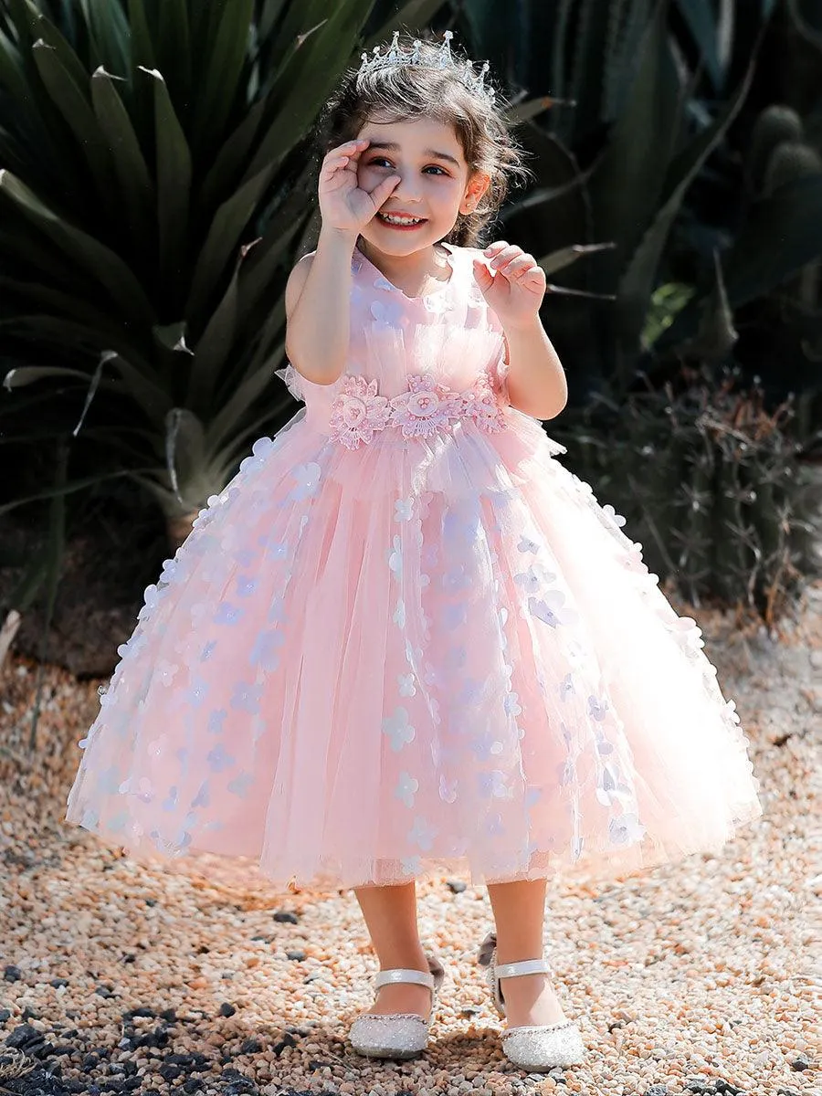 Mesh Flower Baby A-line Princess Dress MKD1013